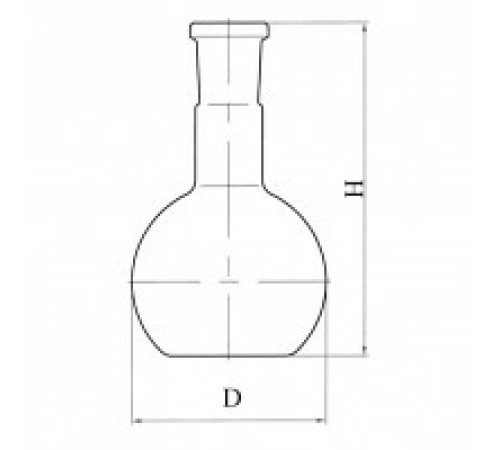 Колба плоскодонная П-1-50-19/26 со шлифом