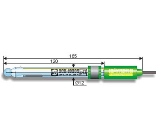 Электрод ЭСК-10305 комбинированный лабораторный со встроенным термодатчиком